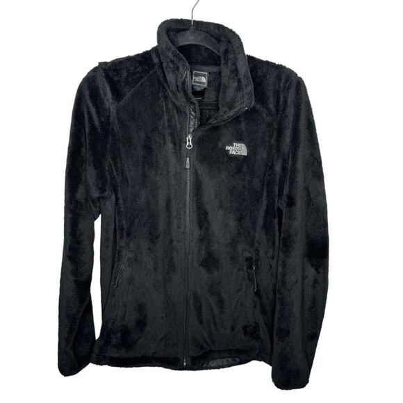 NORTH FACE / classic black Osito 2 full zip fuzzy black jacket / M - Picture 1 of 7